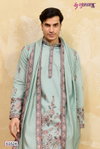 Regal Veil by Shubhvastra Viscose Silk Mens Kurta With Dupatta Wholesale 